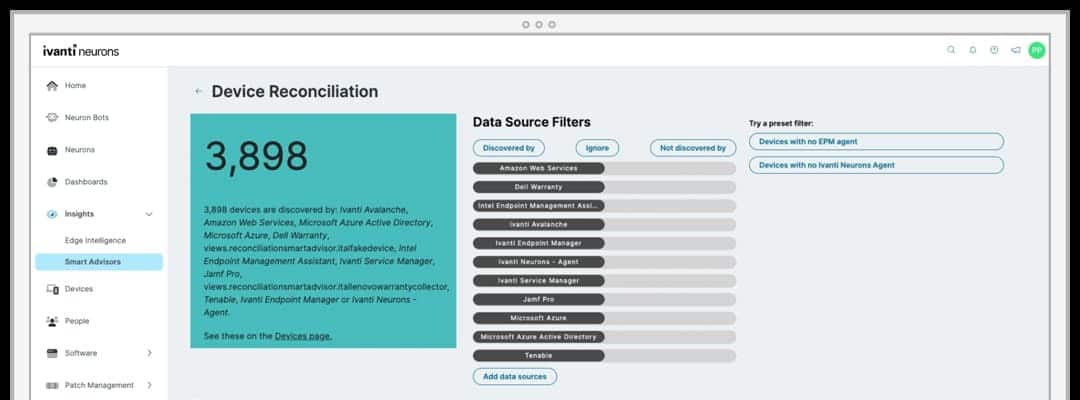Grafica de ivanti neurons for Discovery