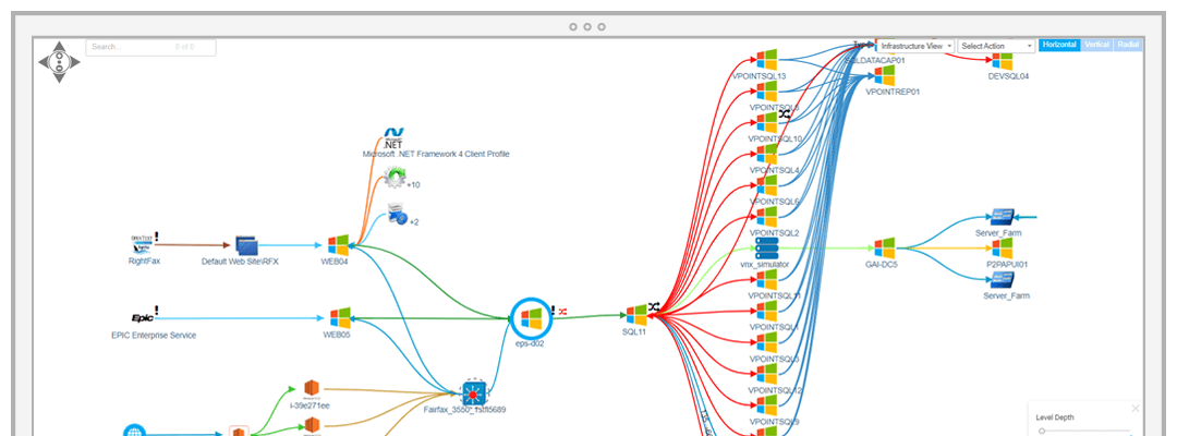 Captura solución Ivanti Neurons for Service Mapping